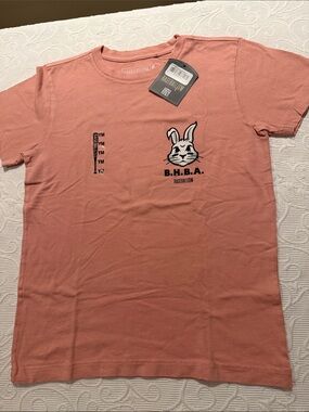 Baseballism B.H.B.A. Short-Sleeve Graphic Tee in Dusty Peach. YM NWT